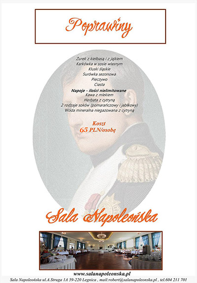 Menu weselne poprawiny